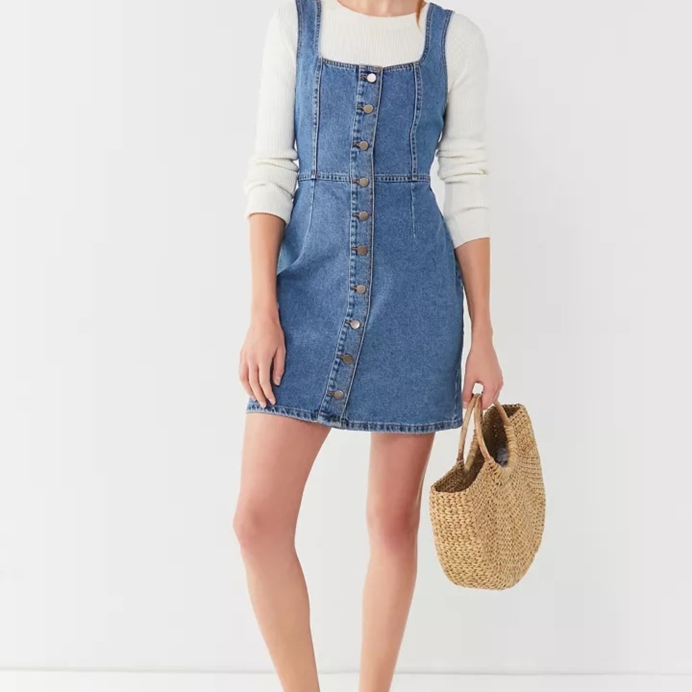 Urban Outfitters Denim Button-Front Dress